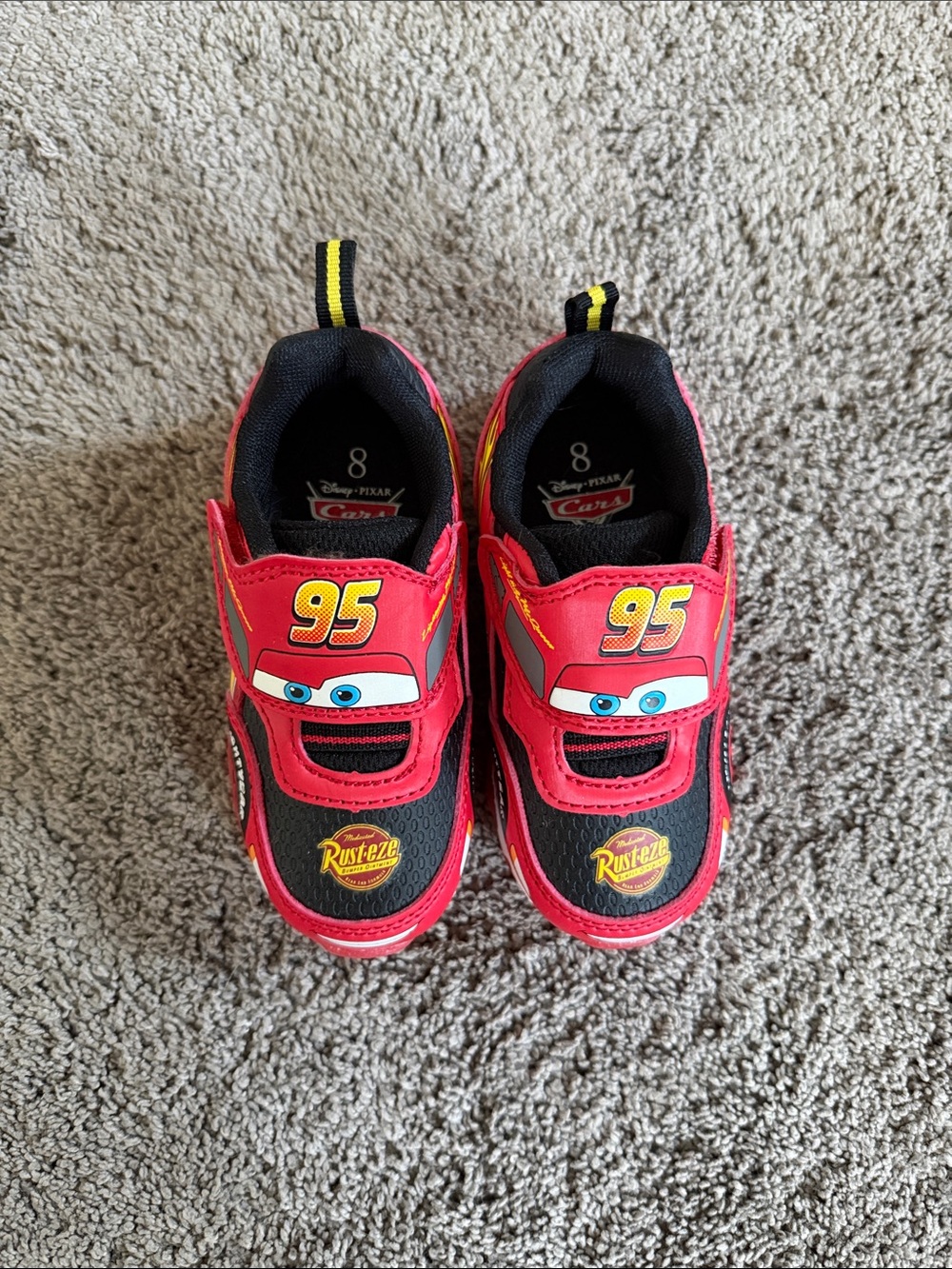 Cars Lightning McQueen Red Kids Sneakers - Picture 2 of 5
